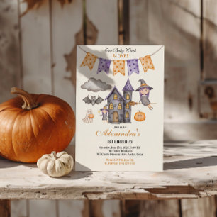 Our Little Witch Turns ONE Invitation