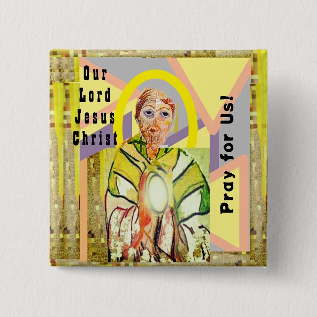 Our Lord Jesus Christ 15 Cm Square Badge (Front)
