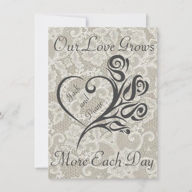 Our Love Grows Invitation (Front)