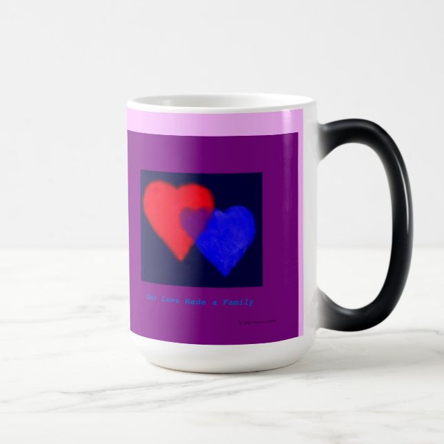 Our Love Has Made Us a Family: for New Parents Magic Mug (Right)