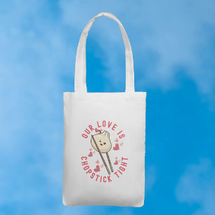 Our Love Is Chopstick Tight – Romantic Food Tote Bag