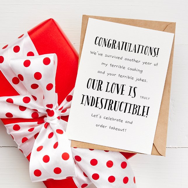 Our Love is Indestructible! - Love Quote for Him Card (Creator Uploaded)