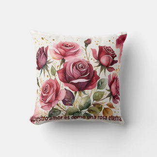 Our love is like an eternal rose cushion