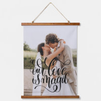 OUR LOVE IS MAGIC Wedding Couple Photo Stylish
