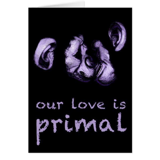 our love is primal : kissing chimps (Front)