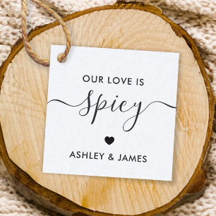 Our Love is Spicy Wedding Favour Tags