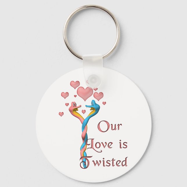Our Love is Twisted Key Ring (Front)
