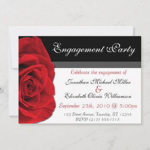 Our Love Rose ~ Engagement Party invitations