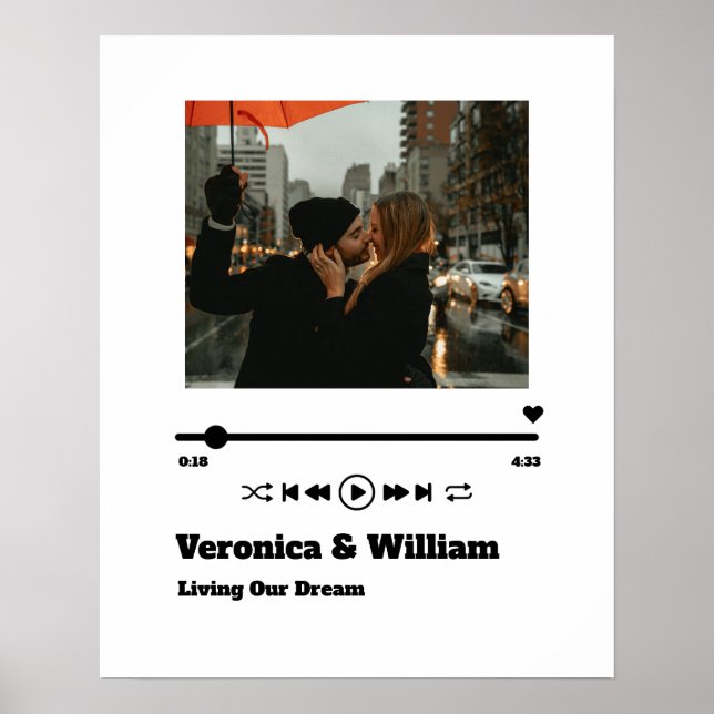 Our Love Song Custom Song Music Player Poster (Front)