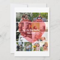 Our Love Story 12 Photo Timeline Couple Collage