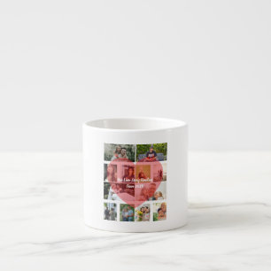 Our Love Story 12 Photo Timeline Couple Collage Espresso Cup