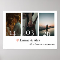 Our Love Story Custom Date Photo Collage