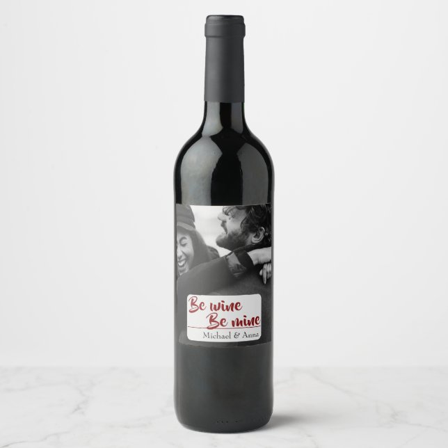 Our Love Story — Custom Photo Wine Label (Front)