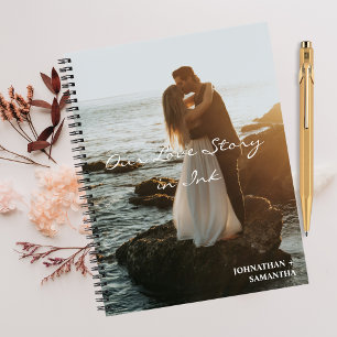 Our LOVE Story, Elegant Wedding Photography,Custom Notebook