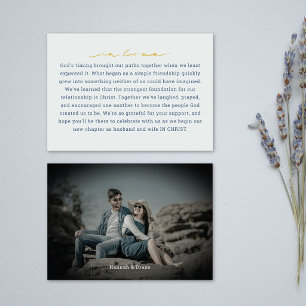 Our Love Story In Love In Christ Keepsake Card