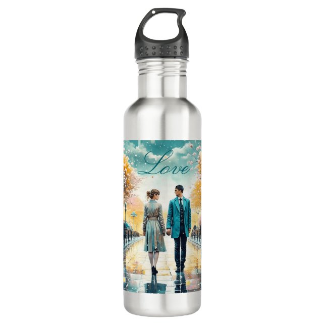 Our Love Story is My Favourite 710 Ml Water Bottle (Front)