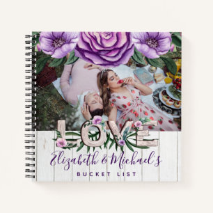 Our Love Story Newlyweds Photo BUCKET LIST Notebook