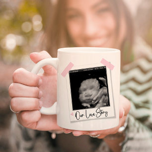 Our Love Story Pink Mothers Day Photo Gift Mug