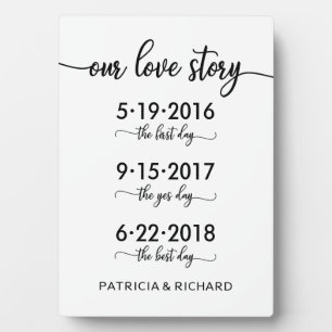 Our Love Story Special Dates Timeline Wedding Sign Plaque