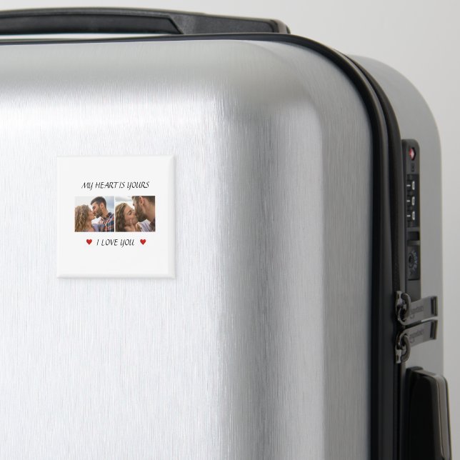Our Love Story Valentine Magnet Photo & Text (In Situ (Luggage))