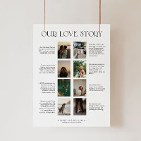 Our love story wedding sign template with photos