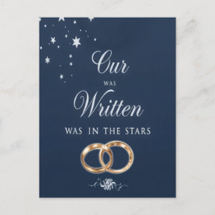 Our Love Was Written in the Stars Invitation Postcard