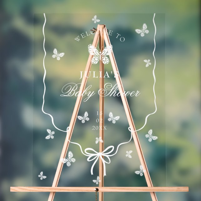 Our Lovely One Baby Shower Acrylic Sign (Neutral)