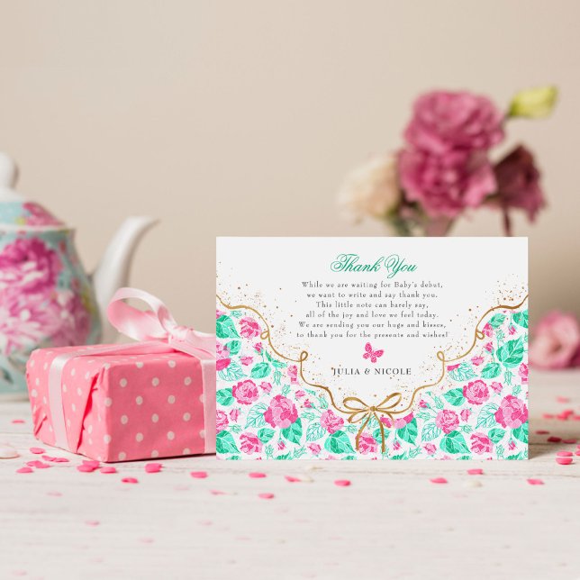 Our Lovely One Baby Shower Thank You Card (Creator Uploaded)