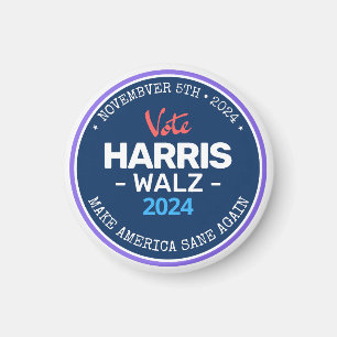 Our Make America Sane Again Harris Walz 2024  Magnet