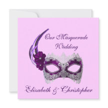 "Our Masquerade Wedding" - Royal Purple Mask