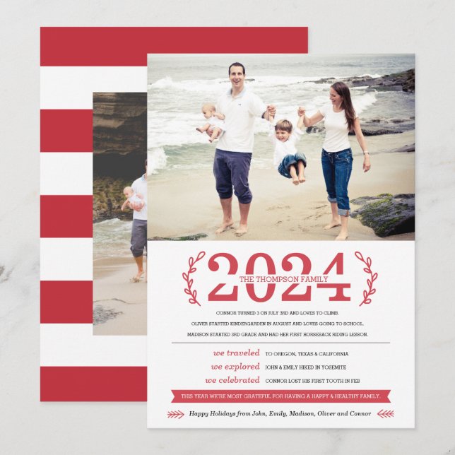 Our Memories Holiday Photo Card (Front/Back)