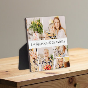 Our Memories with Grandma Modern Photo Collage Plaque