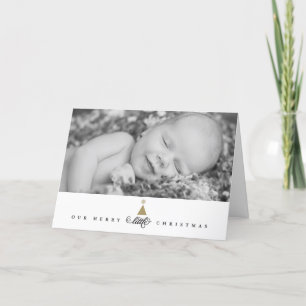 Our Merry Little Christmas Baby Announcement Card