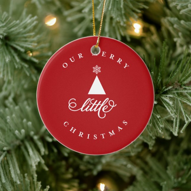 Our Merry Little Christmas Cute Baby 1st Christmas Ceramic Tree Decoration (Tree)