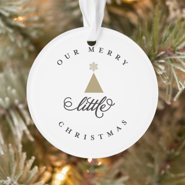Our Merry Little Christmas Cute Baby 1st Christmas Ornament (Tree)