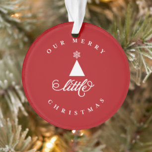 Our Merry Little Christmas Cute Baby 1st Christmas Ornament