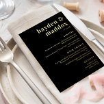 Our Moment REAL FOIL Modern Wedding Menu Card<br><div class="desc">Add a touch of shimmering elegance to your special day with real foil menu cards. Visit our website at www.berryberrysweet.com for stylish stationery designs and personalised gifts.</div>
