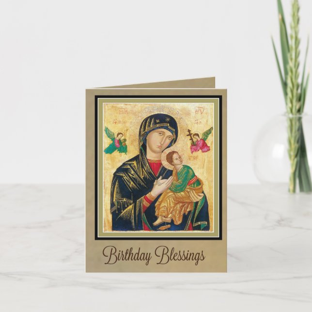 Our Mother of Perpetual Help Birthday Card (Front)