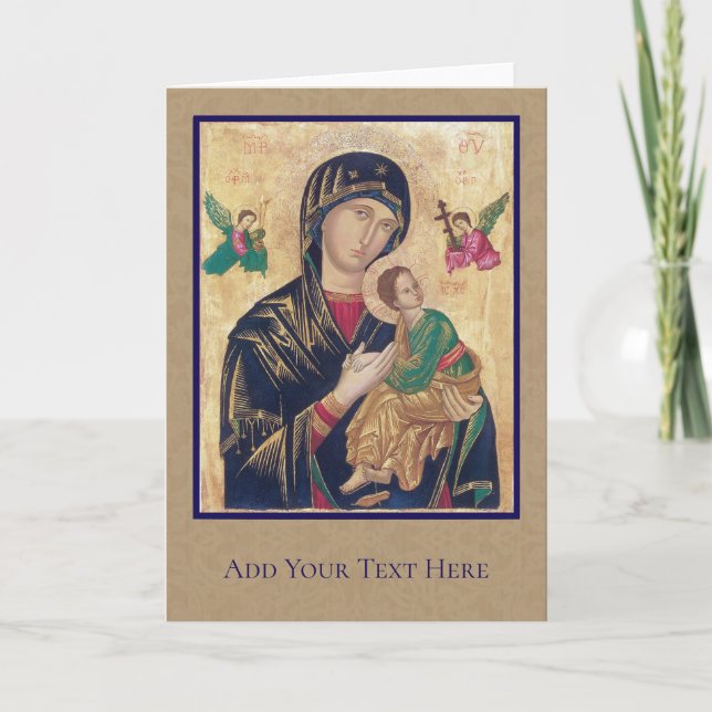 Our Mother of Perpetual Help Blessed Virgin Mary Card (Front)