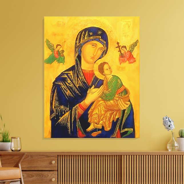 Our Mother of Perpetual Help Canvas Print (Insitu(LivingRoom))