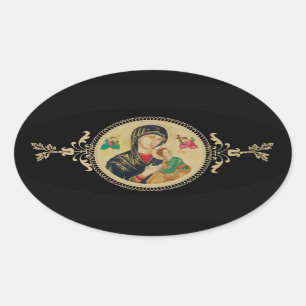 Our Mother of Perpetual Help Oval Sticker