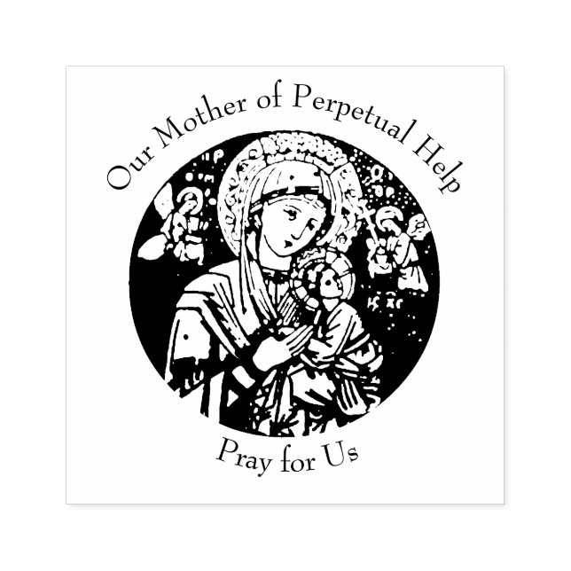 Our Mother of Perpetual Help Rubber Stamp (Imprint)