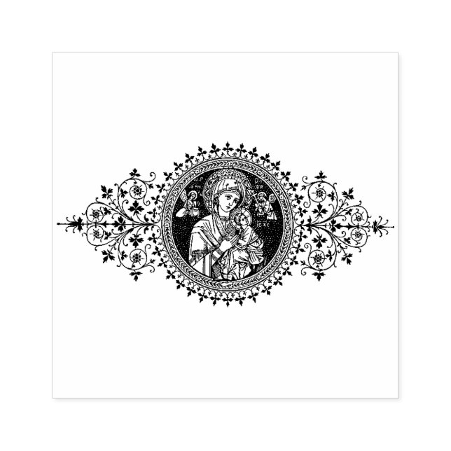 Our Mother of Perpetual Help Rubber Stamp (Imprint)