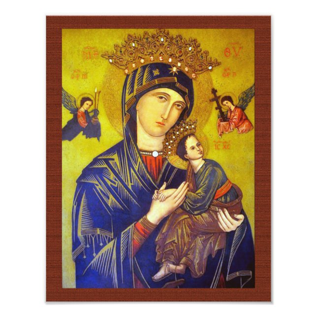 OUR MOTHER OF PERPETUAL HELP SACRED IMAGE PHOTO PRINT (Front)