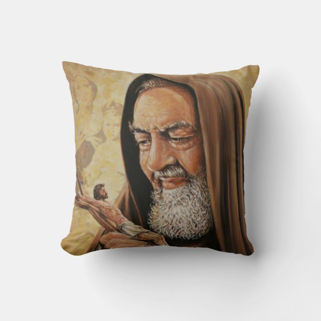 Our Mother of Perpetual Help & St. Padre Pio Cushion (Front)
