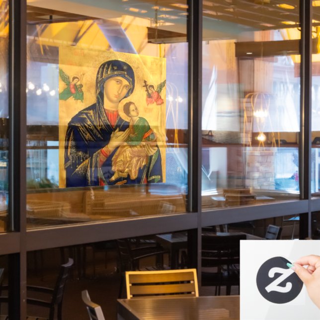Our Mother of Perpetual Help Window Cling (Restaurant Window)