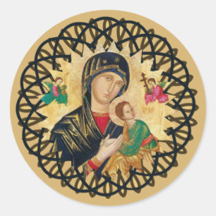 Our Mother of Perpetual Help with Baby Jesus Classic Round Sticker