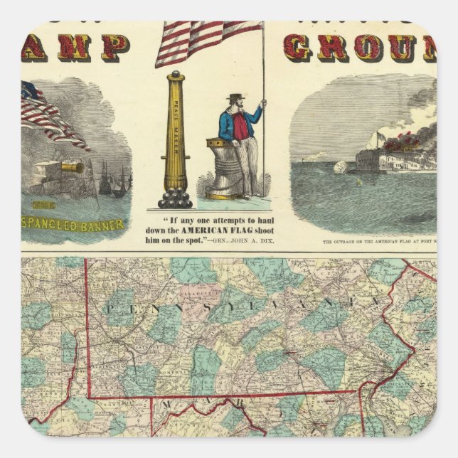 Our Nation's Camp Ground Square Sticker (Front)