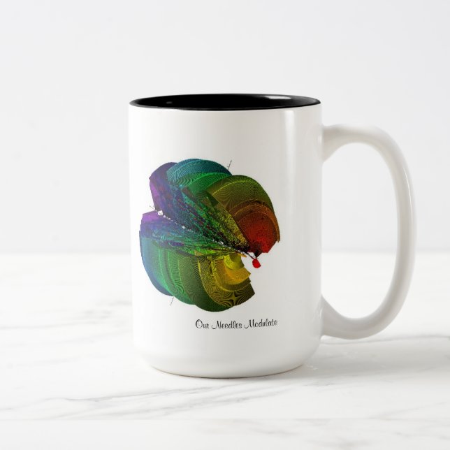 Our Needles Modulate Two-Tone Coffee Mug (Right)
