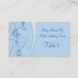 Our New Addition In Blue Hues Place Card